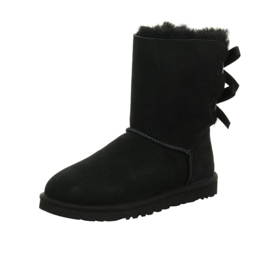 UGG Female Bailey Bow II Classic Boot, Black, 4 (UK)