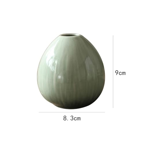 Jarrones de flores de cerámica decoración sencilla hogar jarrón pequeño mini 9cm 3