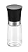 RÖSLE Gewürzmühlen-Set 3-tlg, Hochwertige Salz- und Pfeffermühlen mit Keramikmahlwerk für alle Arten von Gewürzen, Glasbehälter, 14 cm, Transparent / Schwarz