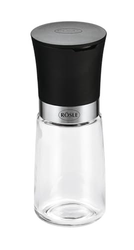 RÖSLE Gewürzmühlen-Set 3-tlg, Hochwertige Salz- und Pfeffermühlen mit Keramikmahlwerk für alle...
