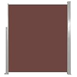 Markise Paravent Markise, Seitenansicht, einziehbar, für Terrasse, Garten, Terrasse, Balkon, Sichtschutz, 160 x 500 cm, Braun 02_0007096