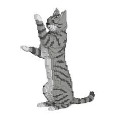 ADULT PUZZLE TO BUILD LIGHT GREY TABBY CAT 2090 PIECES FOR 14 YEARS AND OVER ONLY