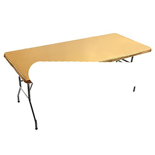 Matalic Spandex Obrus Prostokątny Rozciągliwy Obrus Obrus Ślubny Obrus Wydarzenie Dekoracja hotelu - złoty, 152 cm dł. x 76 cm szer