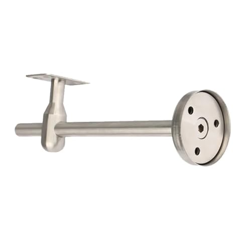 Soporte para barandilla de acero inoxidable 304 resistente con base plana ajustable a pared 6