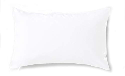 Carrefour Tex - Funda de Almohada de Algodón Percal Bio 45 x 110 cm Blanco