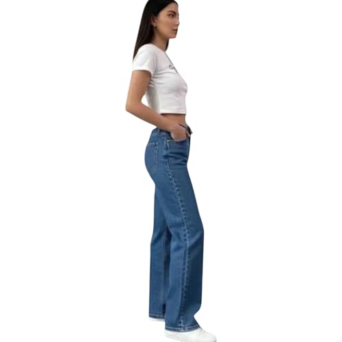 Image of Women's High Rise Straight Fit Jeans||Comfort Fit Straight Jeans