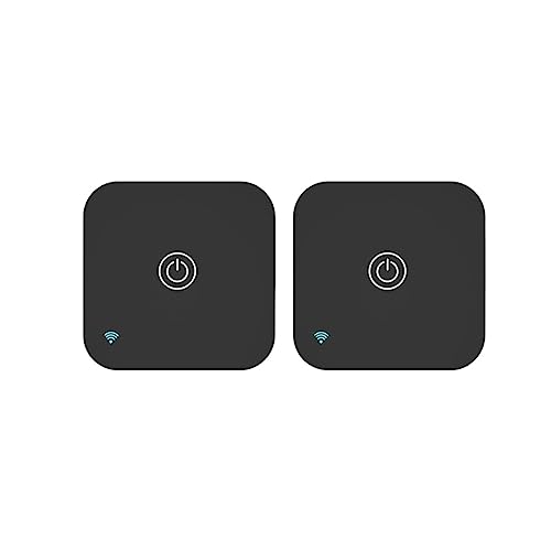 CFWWSAQ Termostato Digital Controlador de CA del termostato, botón táctil Tuya App Sensor inalámbrico de Temperatura y Humedad Voz(2PCS Remote Sensor)