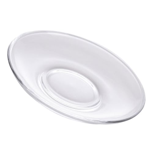 LIGIGWASH Platillo De Vidrio Transparente Posavasos Para Taza De Café Platillos Para Hogar Almohadilla Decorativa Para Té Plato De Vidrio Para Uso Diario