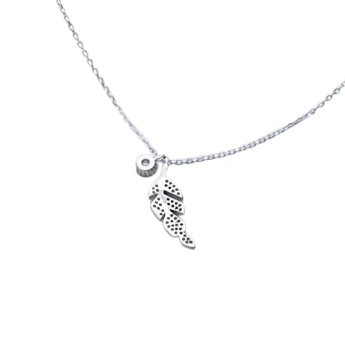 Collier feuille en argent et strass pour sublimer vos tenues d'été