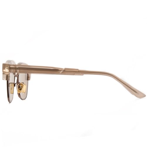 Cyxus Tinted Sunglasses for Women Men Trendy Browline Frame Sunglasses UV Protection for Outdoor 15574