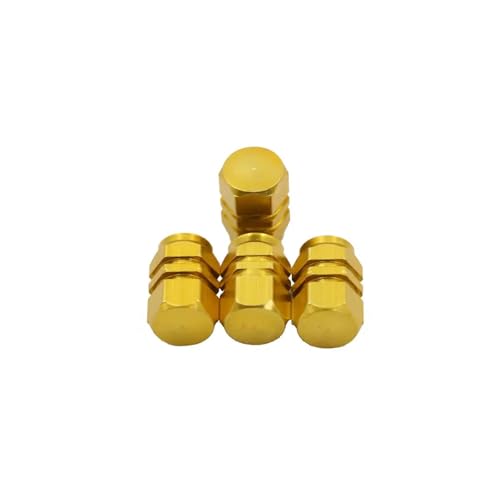 4 piezas de tapones para válvula de aire de llanta de aluminio compatibles con motocicletas, automóviles y bicicletas, estilo redondo (rojo) miniatura 6