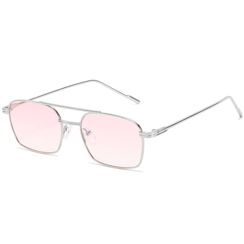 Lunettes de soleil carrées en métal pour vos sorties en ville et terrasses ensoleillées