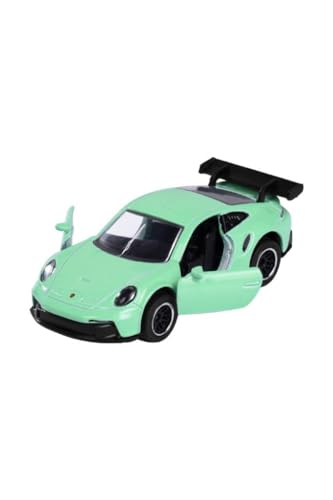 Image of Majorette Porsche 911 GT3 Cup 992 Diecast Car Model, Mint Green, 1:64 Scale, 3+ Years