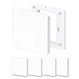 Placa de Pared Ciega,6 Cm Plástico Sin Tornillos Cubierta de Enchufe de Una Sola Marcha Color Blanco Para Enchufes o Interruptores no Utilizados