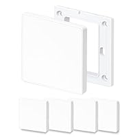 Blind-Wandplatte, 4 Stück Blindabdeckung Unterputz 8,6 X 8,6 cm, Kunststoff Schraubenlos Blanko Ein-Gang Steckdosenabdeckung für ungenutzte Steckdosen oder Schalter (Weiß (4 PCS))