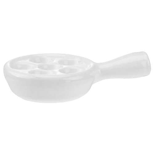 FONDOTIN Plato de para Hornear Caracoles con Asa Resistente Altas Temperaturas Utensilio de Cocina Práctico y Seguro para Servir