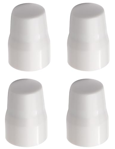 Merriway BH01946 (4 Pcs) Universal Push-Fit White Plastic Radiator Cap - Pack of 4 Pieces
