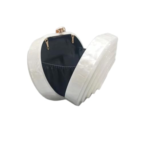 Image of Acrylic Evening Clutch Bag for Women Shell Shape Shoulder Crossbody Bag Glitter Marble Purse Handbag