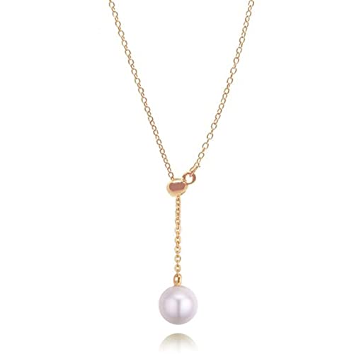 RVM Jewels Gold Hanging Single Pearl Drop Pendant Trendy And Stylish Work Wear Adjustable Necklace Chain For Women And Girls Gold White (B09JLXKWJN) Amazon Price History, Amazon Price Tracker