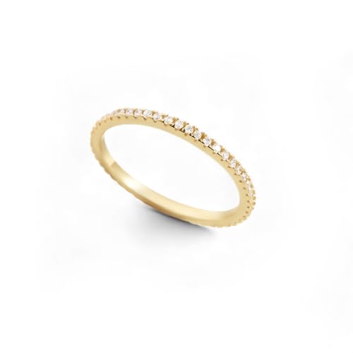 Mint & Lily 18k Gold Eternity Ring