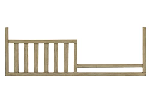Image of Toddler Bed Safety Guard Rail for Kingsley & Centennial Convertible Cribs - Solid Wood Rail for Convertible Crib to Toddler Bed Conversion - Safety Bed Rail for Children (Driftwood)