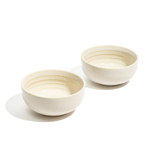 Image of Beyond Homes Ceramic Bowl Set of 4, 240ml | Microwave & Dishwasher Safe Dal Curry Katori for Kitchen | Ceramic Serving Bowls for Snack & Vegetables | Matte-Finish (4, Reactive White)