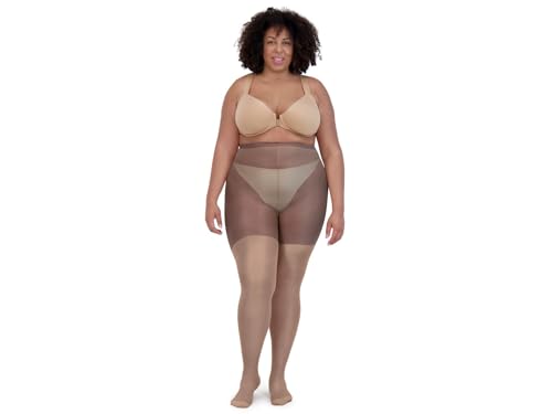LISSELE Full Support Pantyhose for Women Pack of 2, Plus Size Pantyhose for Curvy Women, Extra Support Sheer Tights