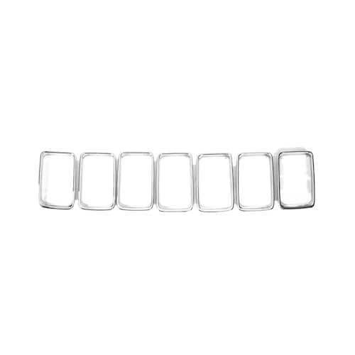 Malla para Jeep Grand Cherokee 2014-2016 que resalta el frontal con anillos en acabado cromo