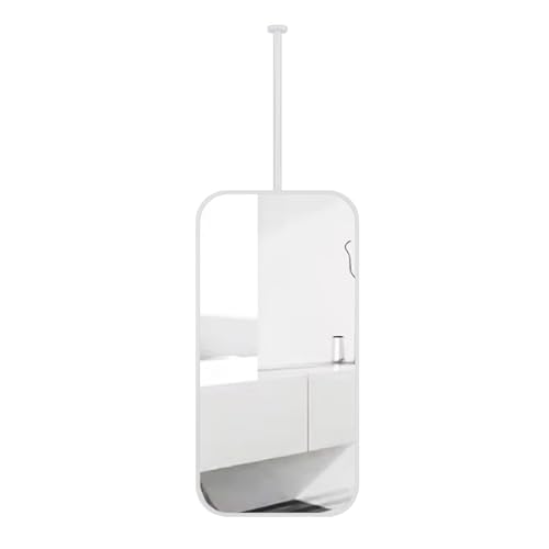 Miroir de salle de bain blanc rectangulaire suspendu au plafond 40x60cm