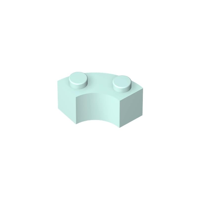 XYEIUGO 85080 Round Brick Round Corner 2x2 Macaroni, Light Aqua, 50 PCS โ image 1