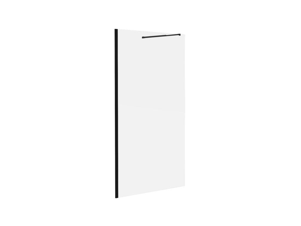 Vente-unique-Mampara de ducha italiana negro mate de estilo industrial - 140 x 200 cm - DAREN