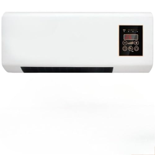 MLTUN MAKANポータブル小型エアコンファン、暖房と冷房、壁掛け式、省エネ、低騒音、リモコン、タイマー、温度調節可能、温風、除湿機能、家庭用暖房および冷房機器、一年中使用可能、 (A)