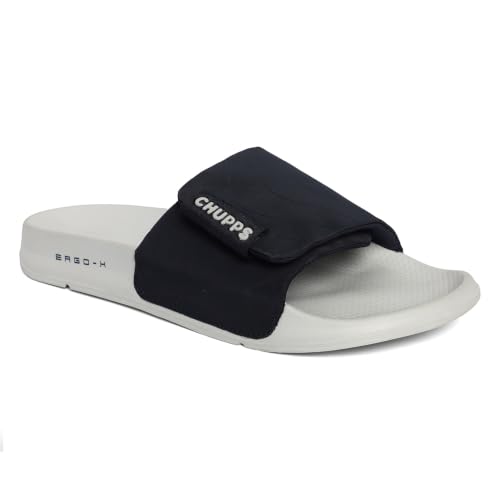 Image of CHUPPS Flow Men's Orthopedic Adjustable Sliders | Lightweight Cushioned Slides | Soft EVA Footbed | Anti-Slip Comfortable Slip-On Slippers for Indoor & Outdoor Use