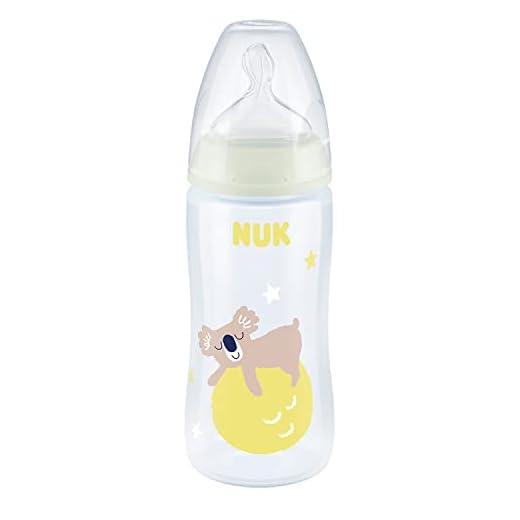 NUK Mamadeira Anticólica Brilha No Escuro Com Controle Temperatura 300Ml - Bebê Glow Neutral