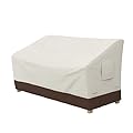 Amazon Basics 3-Seater Waterproof, Anti-UV, Durable, Outdoor Furniture Cover,Beige/Tan