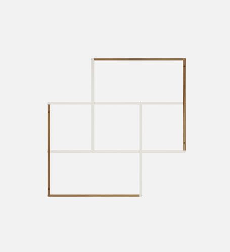 Image of RETICA Multipurpose Modular Wall Racks /Shelves /Organiser /Decor Particle Board Wall Shelf (Number of Shelves - 5, Beige, White)