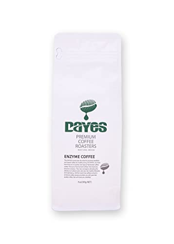 Dayes Enzyme Fermented Coffee - Whole Bean 7 Oz (200G) I Low Caffeine I Medium Dark Roast I Low Acid I Gentle On Stomach I Excellent For Espresso #TOP17