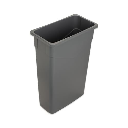 Image of Carlisle FoodService Products 34202323 TrimLine Rectangle Waste Container Trash Can Only, 23 Gallon, Gray