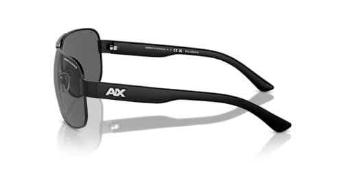 A|X ARMANI EXCHANGE Mens AX2012S Rectangular Sunglasses, Matte Black/Grey Polarized, 62 mm - Image 2