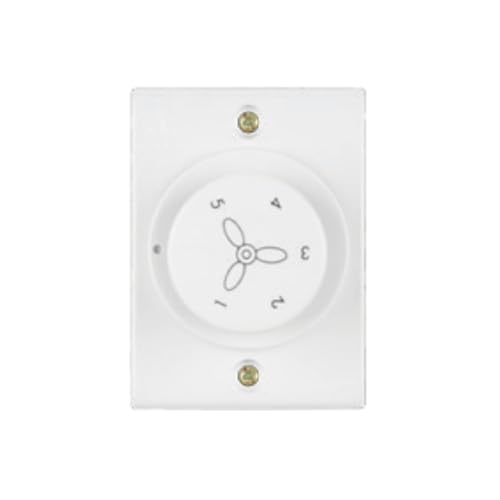 Image of Anchor by Panasonic Polycarbonate Penta Step Fan Regulator Socket (White) (14502)