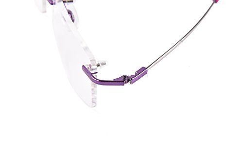 Agstum A-8125 Blue Light Blocking Glasses - Flexible Rimless Titanium Alloy Eyeglasses Frames Clear Lens thumb #8