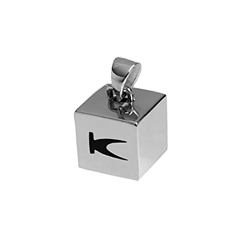 Pendentif cube argent 925 qui ne noircit pas pour homme et femme Bold Line
