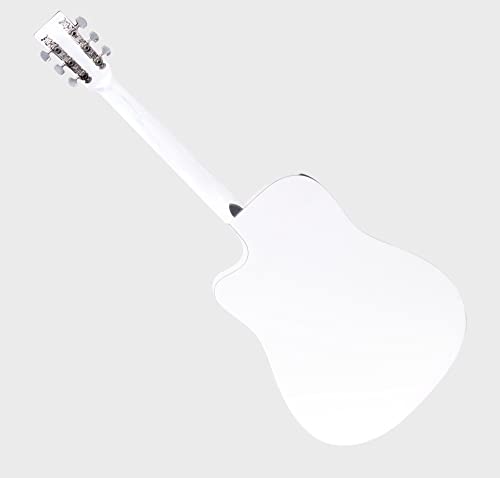 Classic Cantabile WS-10WH-CE Guitare Folk Blanc Avec Micro - Les Beatles, Paul McCartney, John Lennon, RIngo Starr, George Harrison Classic Cantabile WS-10WH-CE Guitare Folk Blanc Avec Micro – Image 3