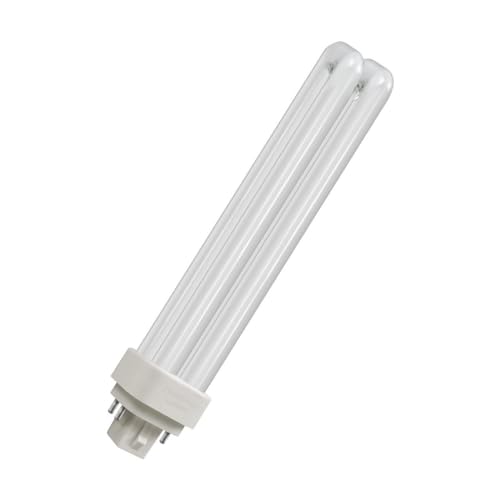Crompton Lamps LED PLC-E 9W G24q Double Turn DE-Type Direct to Mains (26W Equivalent) 3000K Warm White Opal 1250lm Universal 4-Pin Push Fit Light Bulb