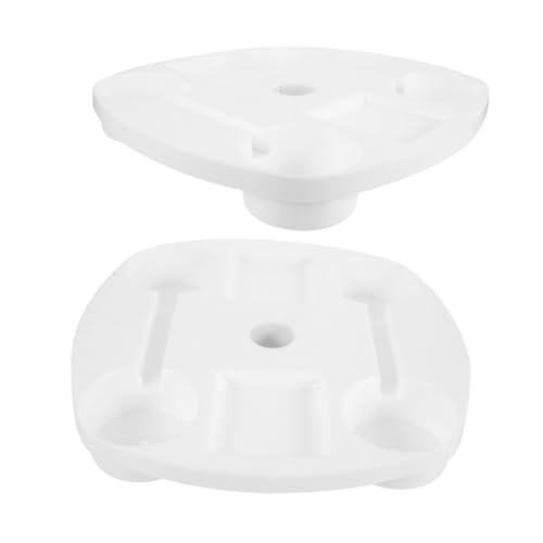 INOOMP 2pcs Beach Umbrella Table Tray Attachment Plastic Drink Holders Snack Compartments for Outdoor Patio Garden Umbrella
