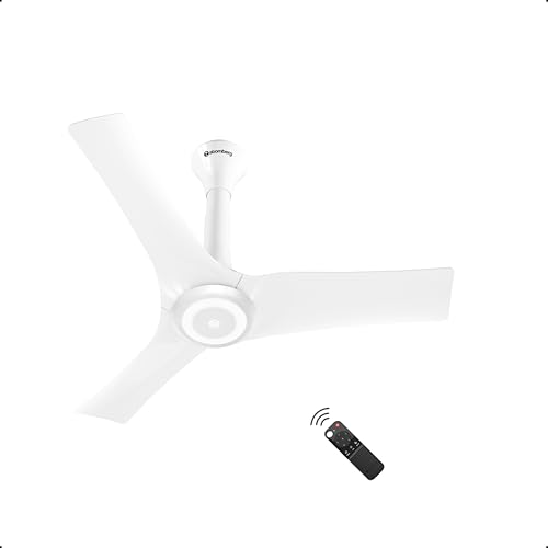 Image of atomberg Aris Starlight Smart 900mm BLDC Ceiling Fan |BEE 5 Star|Advance Air+ Technology| Silent Operation | Award Winning Design | LED Underlight | Free Installation | 5 Year Warranty (Marble White)