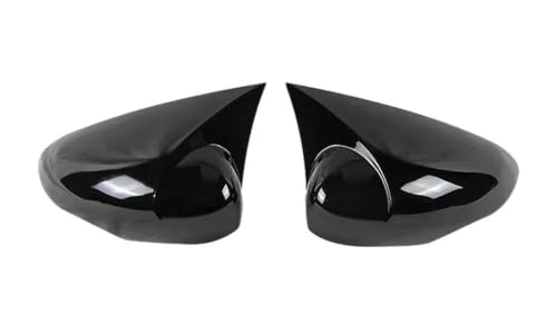 Coques de rétroviseurs pour Ford Fiesta MK7 de 2008 à 2017 en finition noir brillant 2 pièces