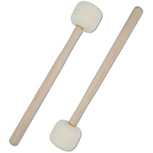 1 Pair Anti-slip Wool Felt Drum Mallets, 12.8 Inch Length Drum Mallet, Beige Bass Drum Percussion Sticks, Essential Accessory for Band Instruments, Perfect for Bass Drum