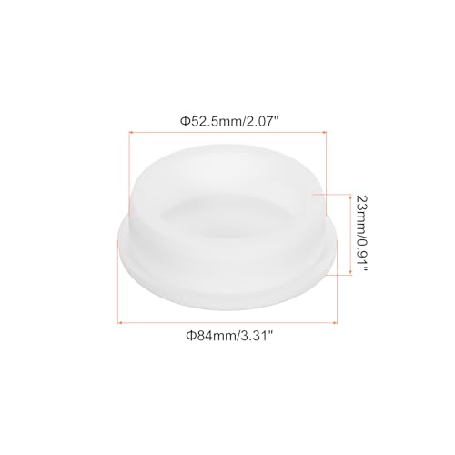 Image of MECCANIXITY High Temp Silicone Plug Mount Dia 52.5mm /2.07 Inch t Shaped Rubber Stopper Hole Plugs for Powder Coating Plating Waterproof Sealing Plugs White Pack of 1