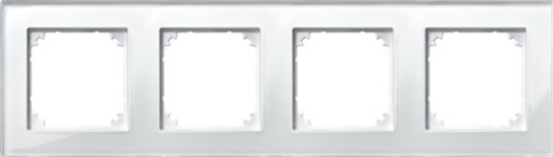 Preisvergleich Produktbild Merten 489419 M-PLAN-Echtglasrahmen, 4fach, Brillantweiß